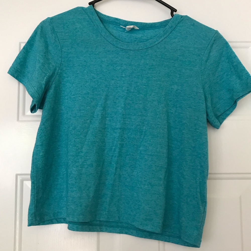 Aeropostale Teal Crop Tee